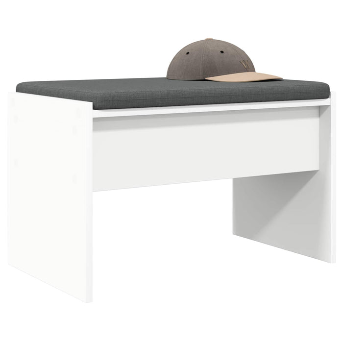 Bancă pentru hol cu pernă Alb 60 x 38 x 46 cm - WALTI WALTI