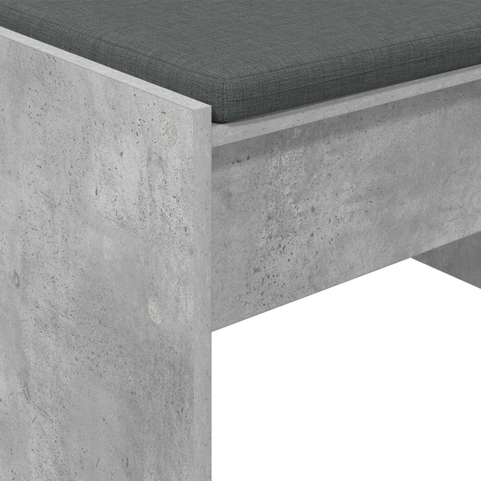 Bancă pentru hol cu pernă Gri din beton 60 x 38 x 46 cm - WALTI WALTI