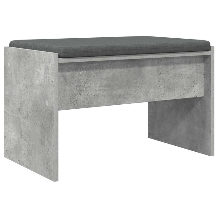 Bancă pentru hol cu pernă Gri din beton 60 x 38 x 46 cm - WALTI WALTI
