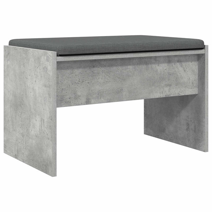 Bancă pentru hol cu pernă Gri din beton 60 x 38 x 46 cm - WALTI WALTI