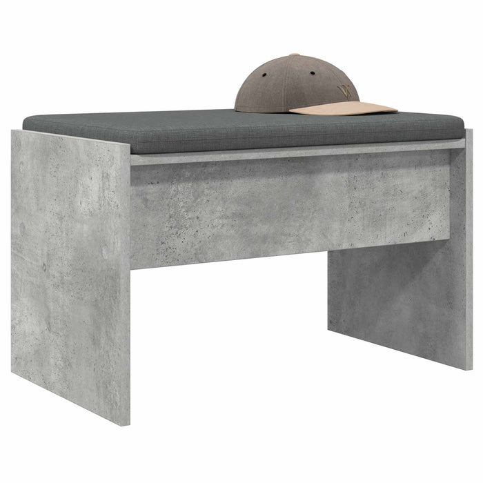 Bancă pentru hol cu pernă Gri din beton 60 x 38 x 46 cm - WALTI WALTI