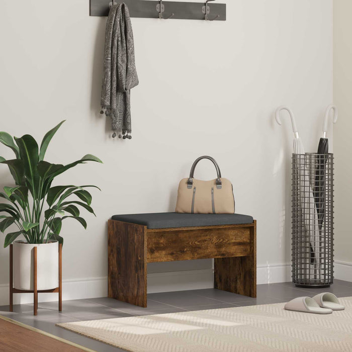 Bancă pentru hol cu pernă Stejar fumuriu 60 x 38 x 46 cm - WALTI WALTI