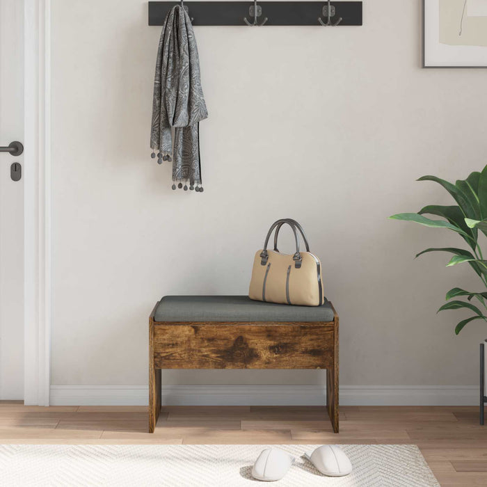 Bancă pentru hol cu pernă Stejar fumuriu 60 x 38 x 46 cm - WALTI WALTI