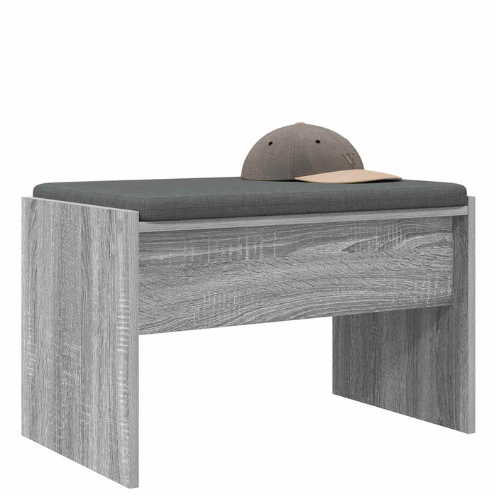 Bancă pentru hol cu pernă Gri Sonoma 60 x 38 x 46 cm - WALTI WALTI