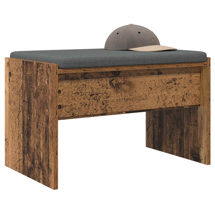 Bancă pentru hol cu pernă Lemn vechi 60 x 38 x 46 cm - WALTI WALTI