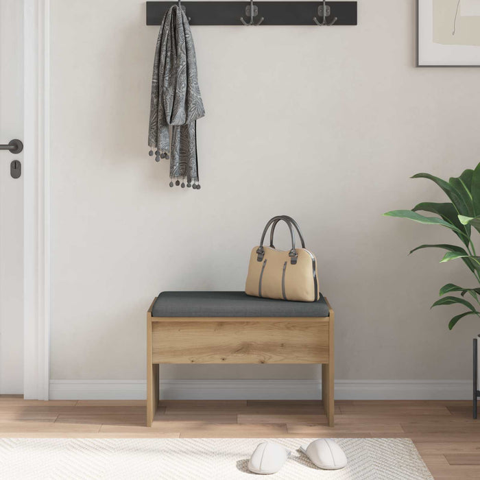 Bancă pentru hol cu pernă Stejar Artizanal 60 x 38 x 46 cm - WALTI WALTI
