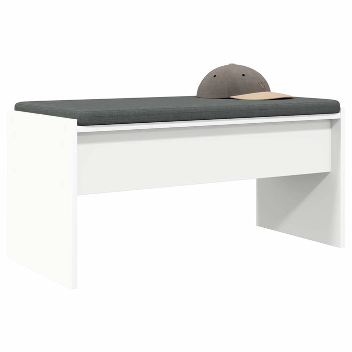 Bancă pentru hol cu pernă Alb 80 x 38 x 46 cm - WALTI WALTI