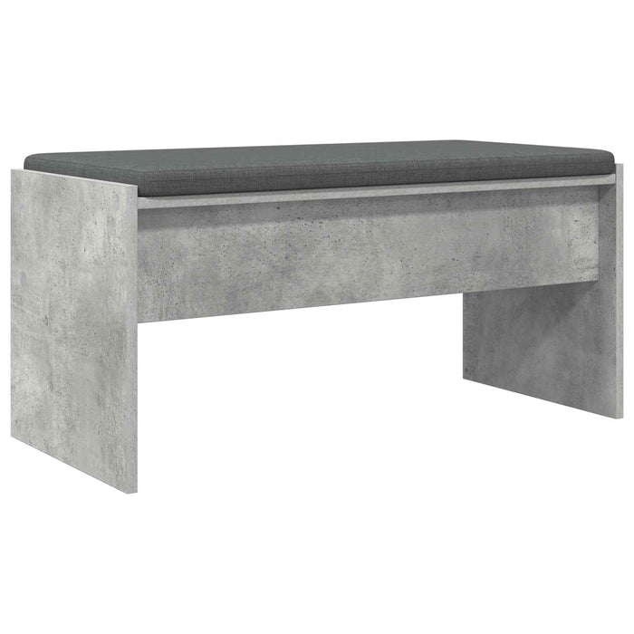 Bancă pentru hol cu pernă Gri din beton 80 x 38 x 46 cm - WALTI WALTI