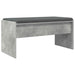 Bancă pentru hol cu pernă Gri din beton 80 x 38 x 46 cm - WALTI WALTI