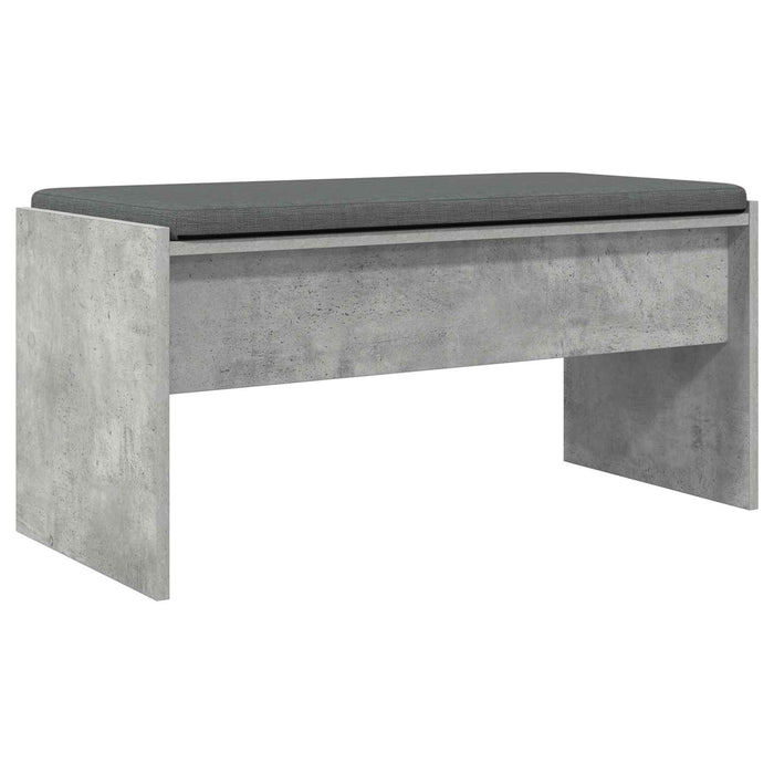 Bancă pentru hol cu pernă Gri din beton 80 x 38 x 46 cm - WALTI WALTI