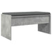Bancă pentru hol cu pernă Gri din beton 80 x 38 x 46 cm - WALTI WALTI