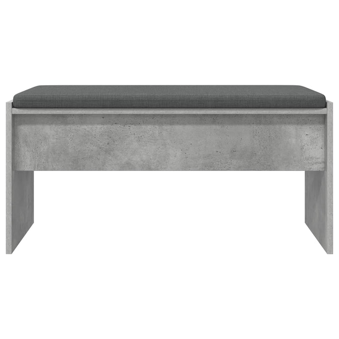 Bancă pentru hol cu pernă Gri din beton 80 x 38 x 46 cm - WALTI WALTI