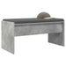 Bancă pentru hol cu pernă Gri din beton 80 x 38 x 46 cm - WALTI WALTI