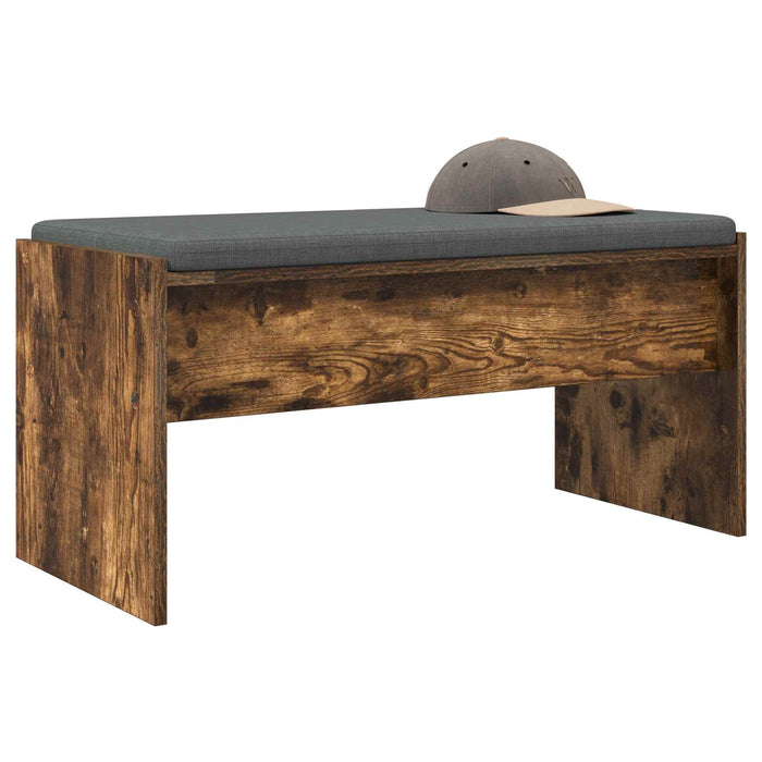 Bancă pentru hol cu pernă Stejar fumuriu 80 x 38 x 46 cm - WALTI WALTI