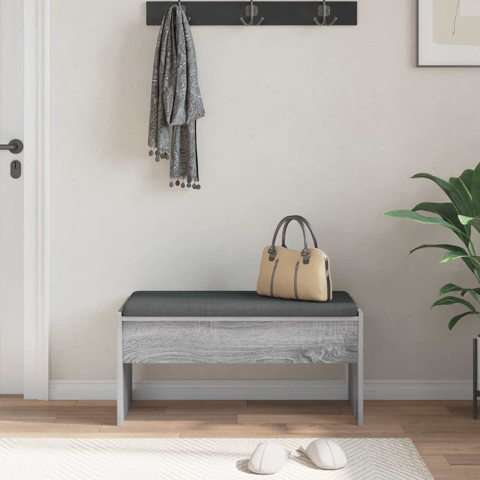 Bancă pentru hol cu pernă Gri Sonoma 80 x 38 x 46 cm - WALTI WALTI
