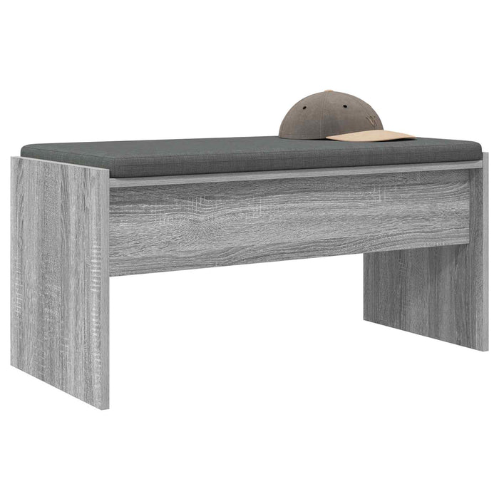 Bancă pentru hol cu pernă Gri Sonoma 80 x 38 x 46 cm - WALTI WALTI