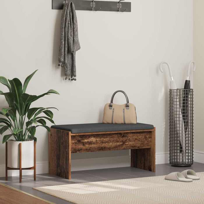 Bancă pentru hol cu pernă Lemn vechi 80 x 38 x 46 cm - WALTI WALTI
