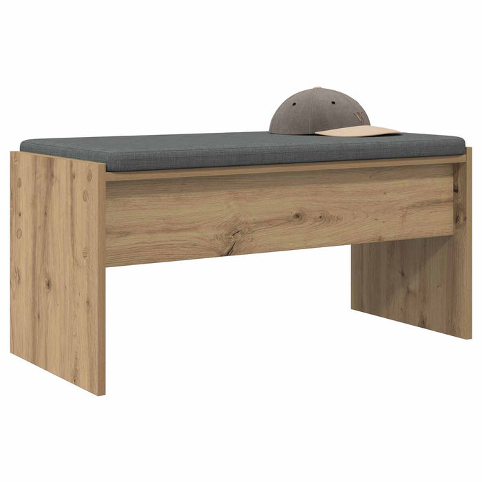Bancă pentru hol cu pernă Stejar Artizanal 80 x 38 x 46 cm - WALTI WALTI