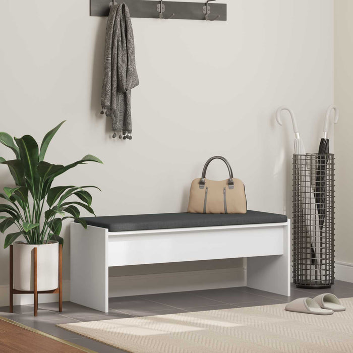 Bancă pentru hol cu pernă Alb 100 x 38 x 46 cm - WALTI WALTI