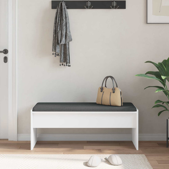 Bancă pentru hol cu pernă Alb 100 x 38 x 46 cm - WALTI WALTI