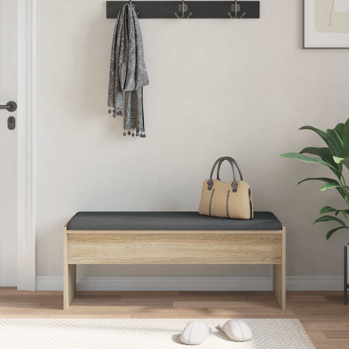 Bancă pentru hol cu pernă Stejar Sonoma 100 x 38 x 46 cm - WALTI WALTI