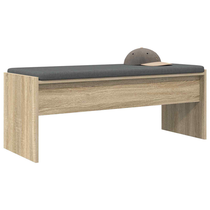Bancă pentru hol cu pernă Stejar Sonoma 100 x 38 x 46 cm - WALTI WALTI