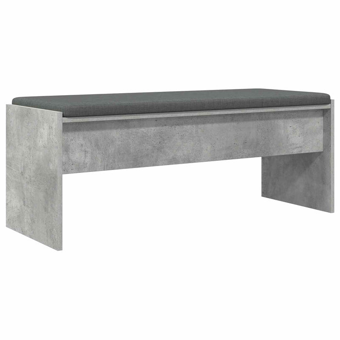 Bancă pentru hol cu pernă Gri din beton 100 x 38 x 46 cm - WALTI WALTI