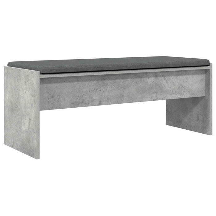 Bancă pentru hol cu pernă Gri din beton 100 x 38 x 46 cm - WALTI WALTI