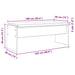 Bancă pentru hol cu pernă Gri din beton 100 x 38 x 46 cm - WALTI WALTI