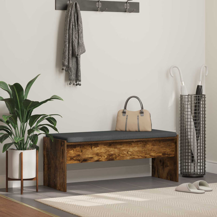 Bancă pentru hol cu pernă Stejar fumuriu 100 x 38 x 46 cm - WALTI WALTI