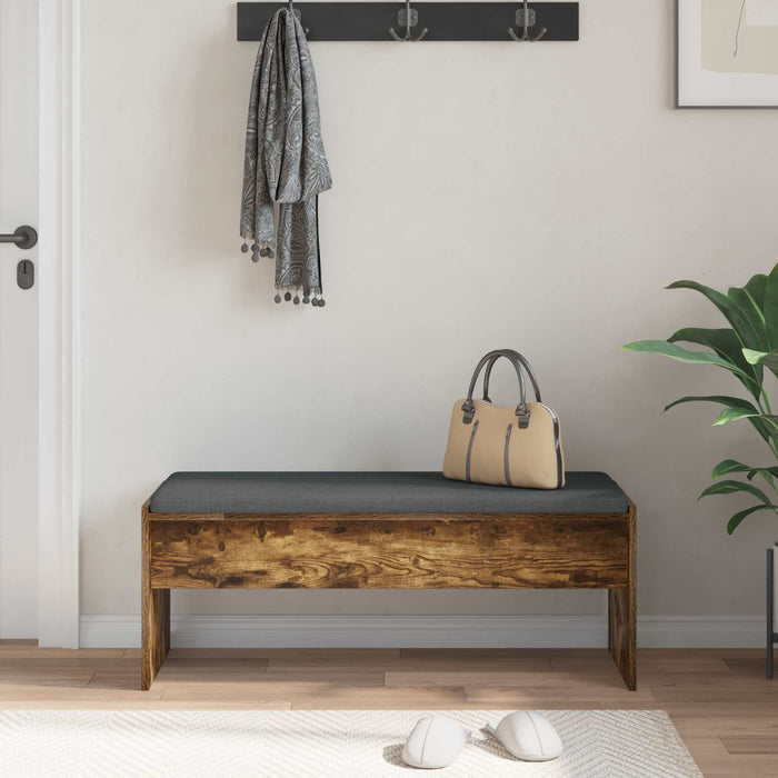 Bancă pentru hol cu pernă Stejar fumuriu 100 x 38 x 46 cm - WALTI WALTI