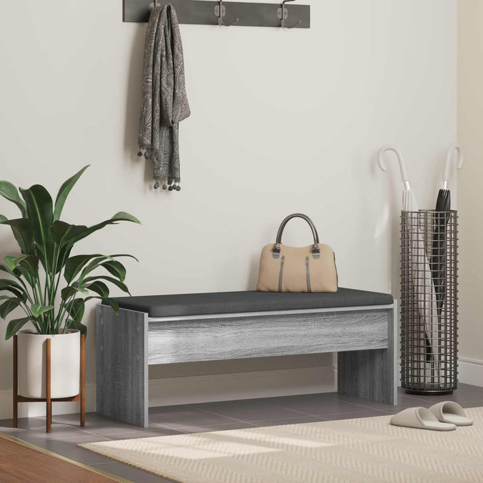 Bancă pentru hol cu pernă Gri Sonoma 103 x 38 x 40 cm - WALTI WALTI