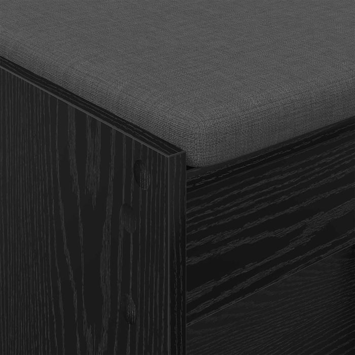 Bancă pentru hol cu pernă cu raft Stejar Negru 63 x 38 x 45 cm - WALTI WALTI