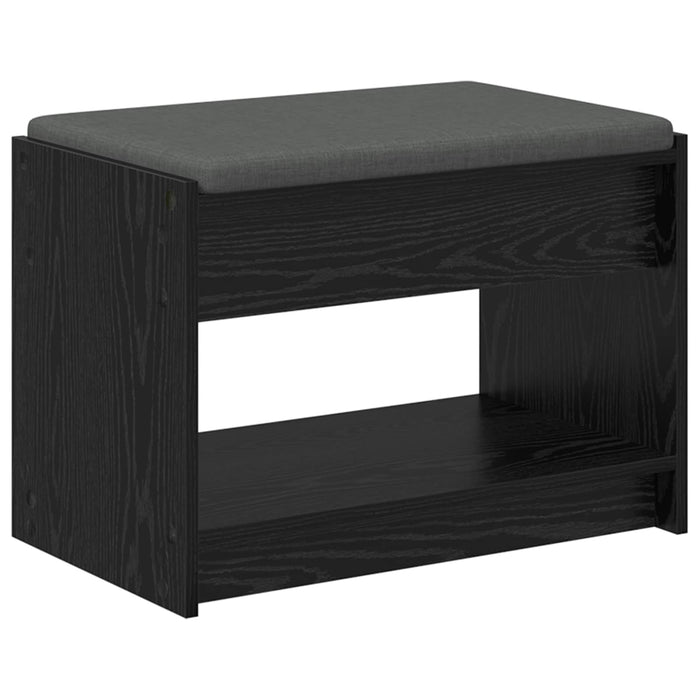 Bancă pentru hol cu pernă cu raft Stejar Negru 63 x 38 x 45 cm - WALTI WALTI
