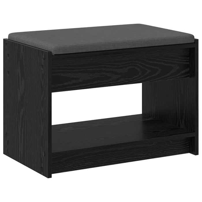 Bancă pentru hol cu pernă cu raft Stejar Negru 63 x 38 x 45 cm - WALTI WALTI
