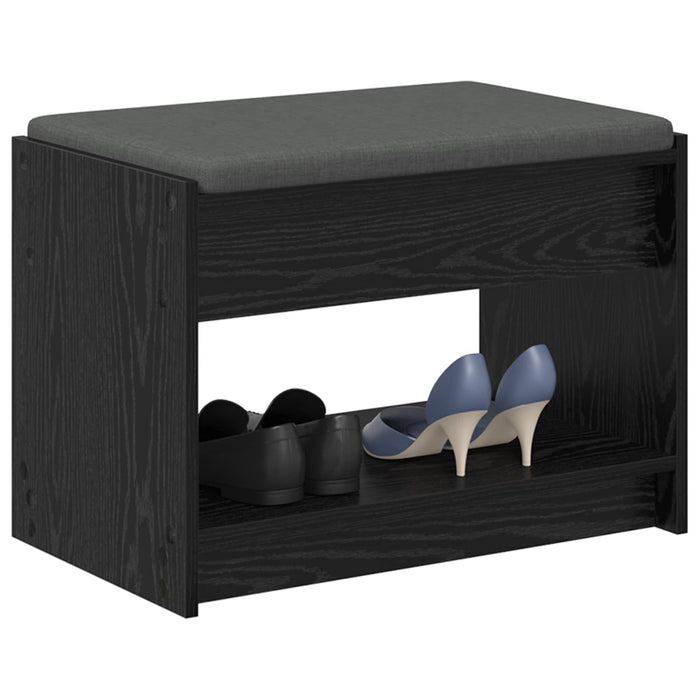 Bancă pentru hol cu pernă cu raft Stejar Negru 63 x 38 x 45 cm - WALTI WALTI
