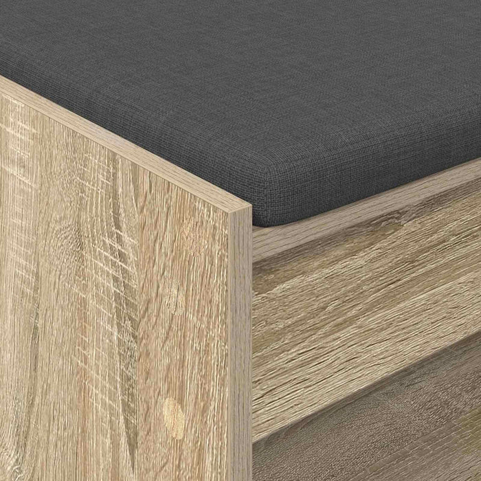Bancă pentru hol cu pernă cu raft Stejar Sonoma 63 x 38 x 45 cm - WALTI WALTI