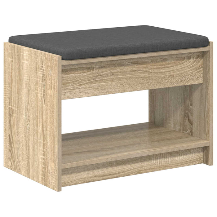 Bancă pentru hol cu pernă cu raft Stejar Sonoma 63 x 38 x 45 cm - WALTI WALTI