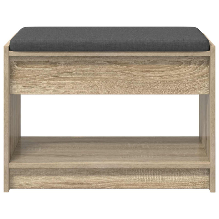 Bancă pentru hol cu pernă cu raft Stejar Sonoma 63 x 38 x 45 cm - WALTI WALTI