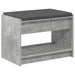 Bancă pentru hol cu pernă cu raft Gri Beton 63 x 38 x 45 cm - WALTI WALTI