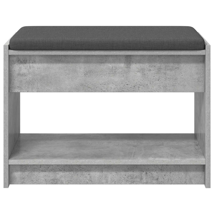 Bancă pentru hol cu pernă cu raft Gri Beton 63 x 38 x 45 cm - WALTI WALTI