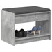 Bancă pentru hol cu pernă cu raft Gri Beton 63 x 38 x 45 cm - WALTI WALTI