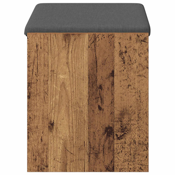 Bancă pentru hol cu pernă cu raft Lemn vechi 63 x 38 x 45 cm - WALTI WALTI