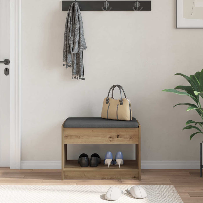 Bancă pentru hol cu pernă Stejar Artizanal 63 x 38 x 45 cm - WALTI WALTI