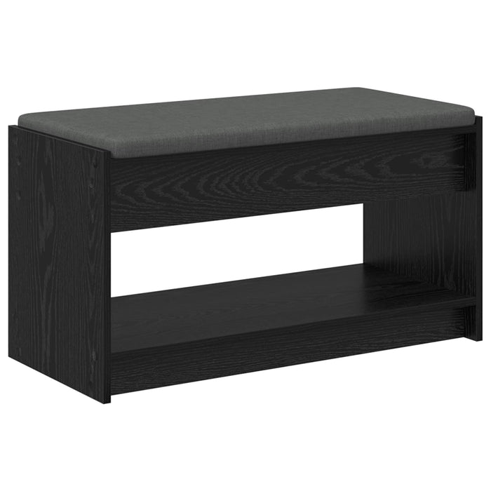 Bancă pentru hol cu pernă cu raft Stejar Negru 83 x 38 x 45 cm - WALTI WALTI