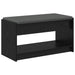 Bancă pentru hol cu pernă cu raft Stejar Negru 83 x 38 x 45 cm - WALTI WALTI