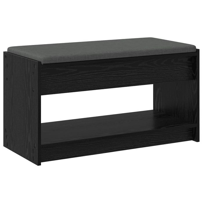 Bancă pentru hol cu pernă cu raft Stejar Negru 83 x 38 x 45 cm - WALTI WALTI
