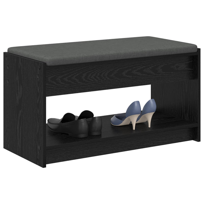 Bancă pentru hol cu pernă cu raft Stejar Negru 83 x 38 x 45 cm - WALTI WALTI