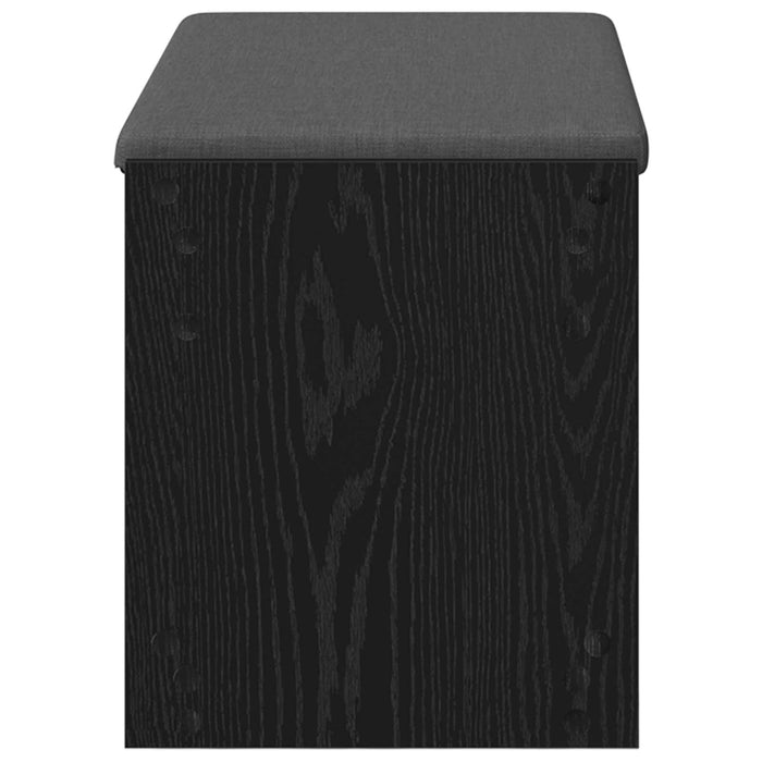 Bancă pentru hol cu pernă cu raft Stejar Negru 83 x 38 x 45 cm - WALTI WALTI