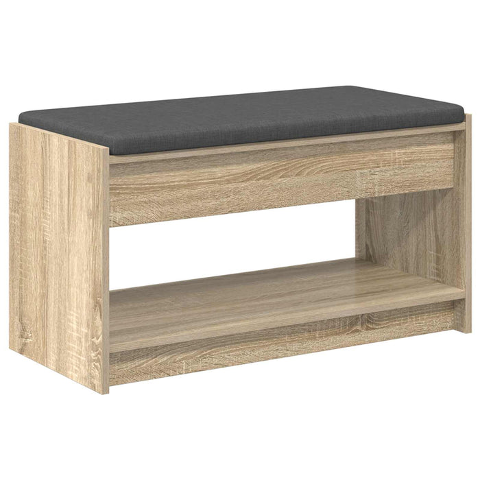 Bancă pentru hol cu pernă cu raft Stejar Sonoma 83 x 38 x 45 cm - WALTI WALTI
